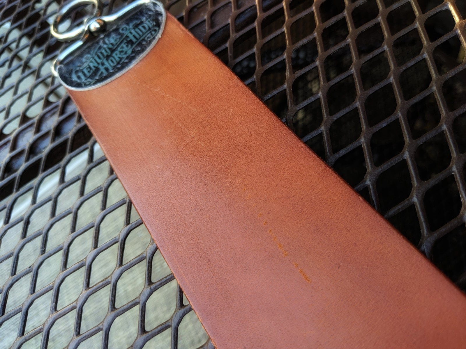 NOS Antique 1915 Horse Hide Leather Barber Razor Hone Strop Medal of Award A