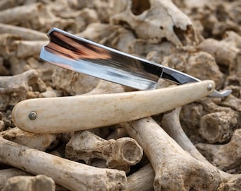 Sureedge Robeson Straight Razor Bone Scales Shave Ready Barber Notch 2534