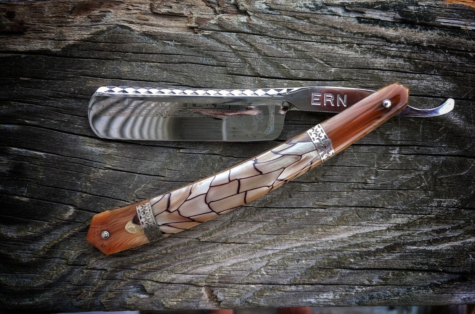 Rare Beautiful Vintage Ern straight razor 13/16 Shave Ready Solingen ...