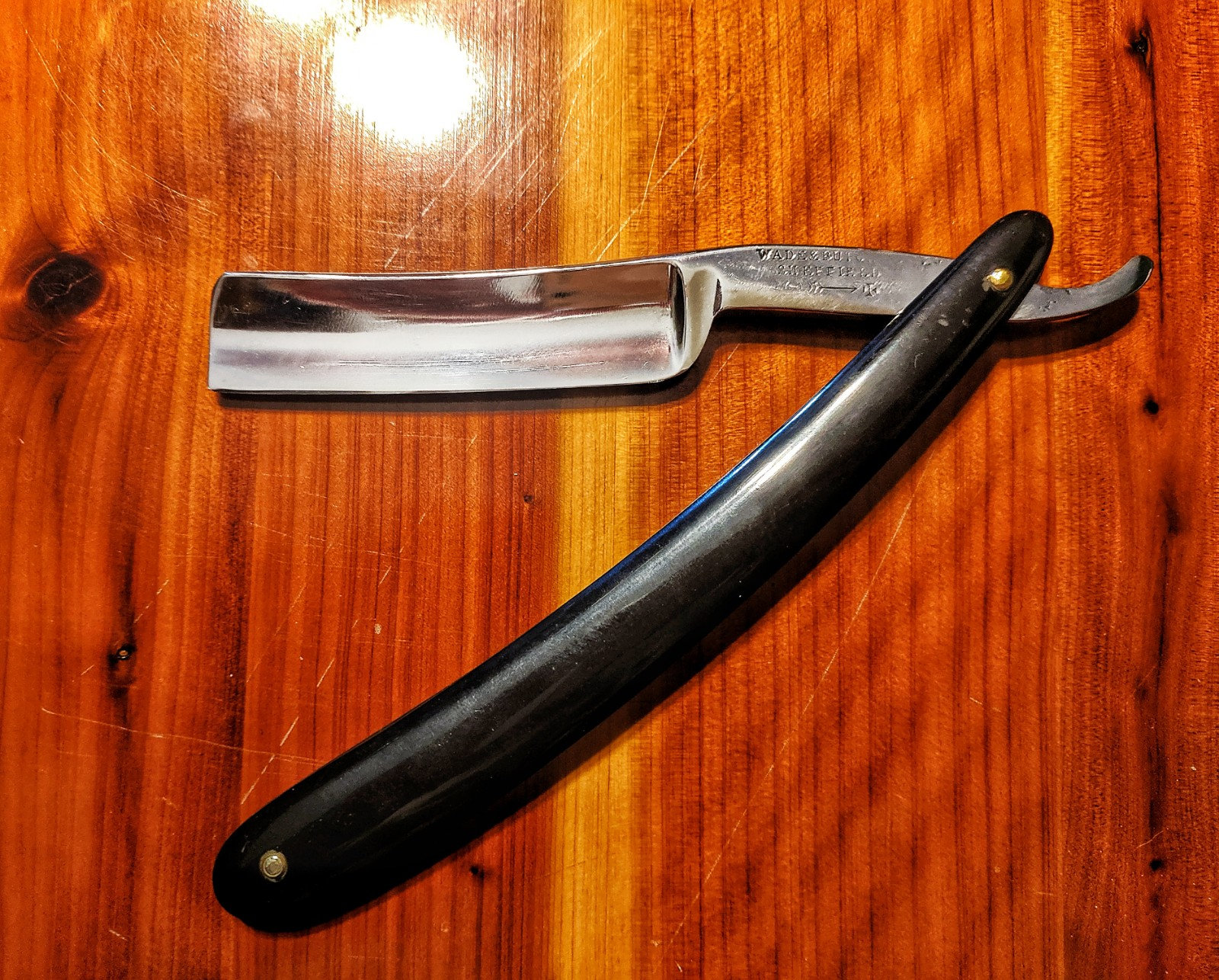 Vintage Wade & Butcher Straight Razor that is 5/8 wide and made in