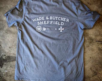 Wade and Butcher T shirt front and back print all sizes