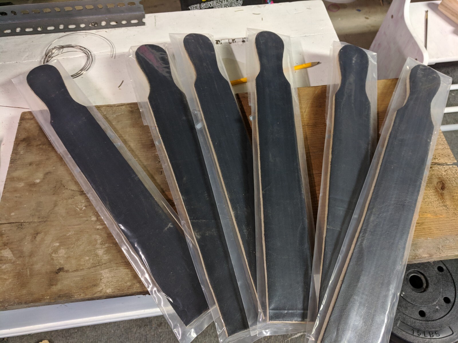 Leather Paddle Strop for Straight razor sharpening 12.5x2 Handmade in