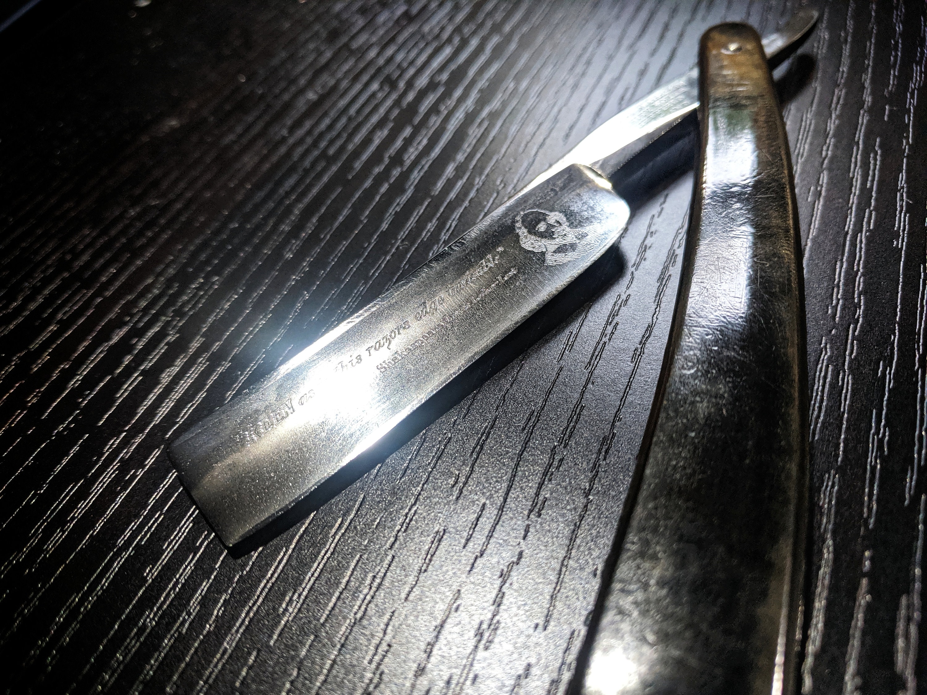 Original George Butler Shakespeare Straight Razor 1870's