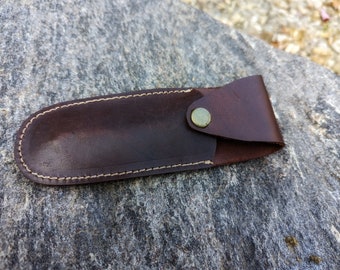 thick leather snap case Large blade