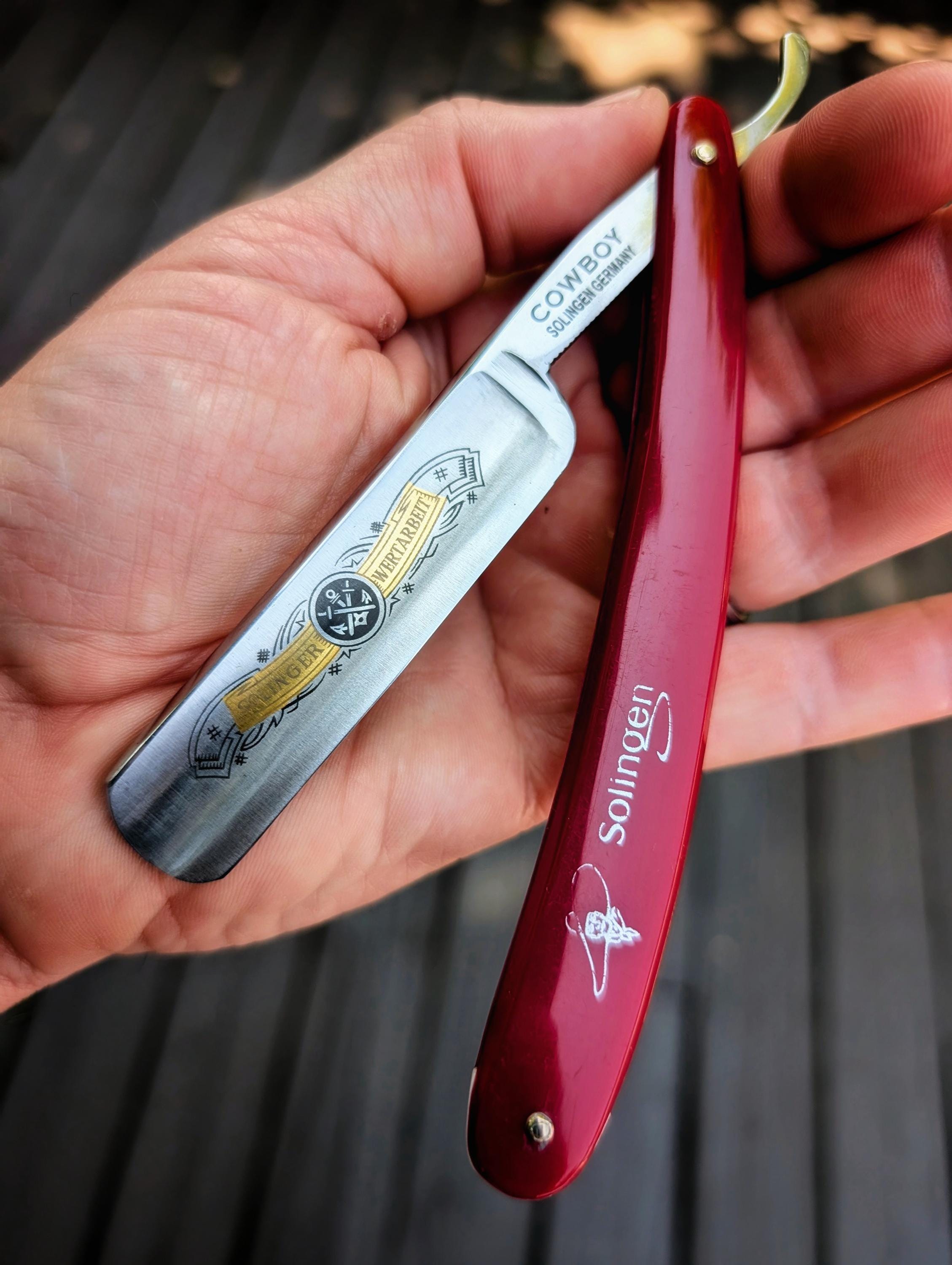 NOS 5/8 Otto Bush Cowboy Round Point Straight Razor