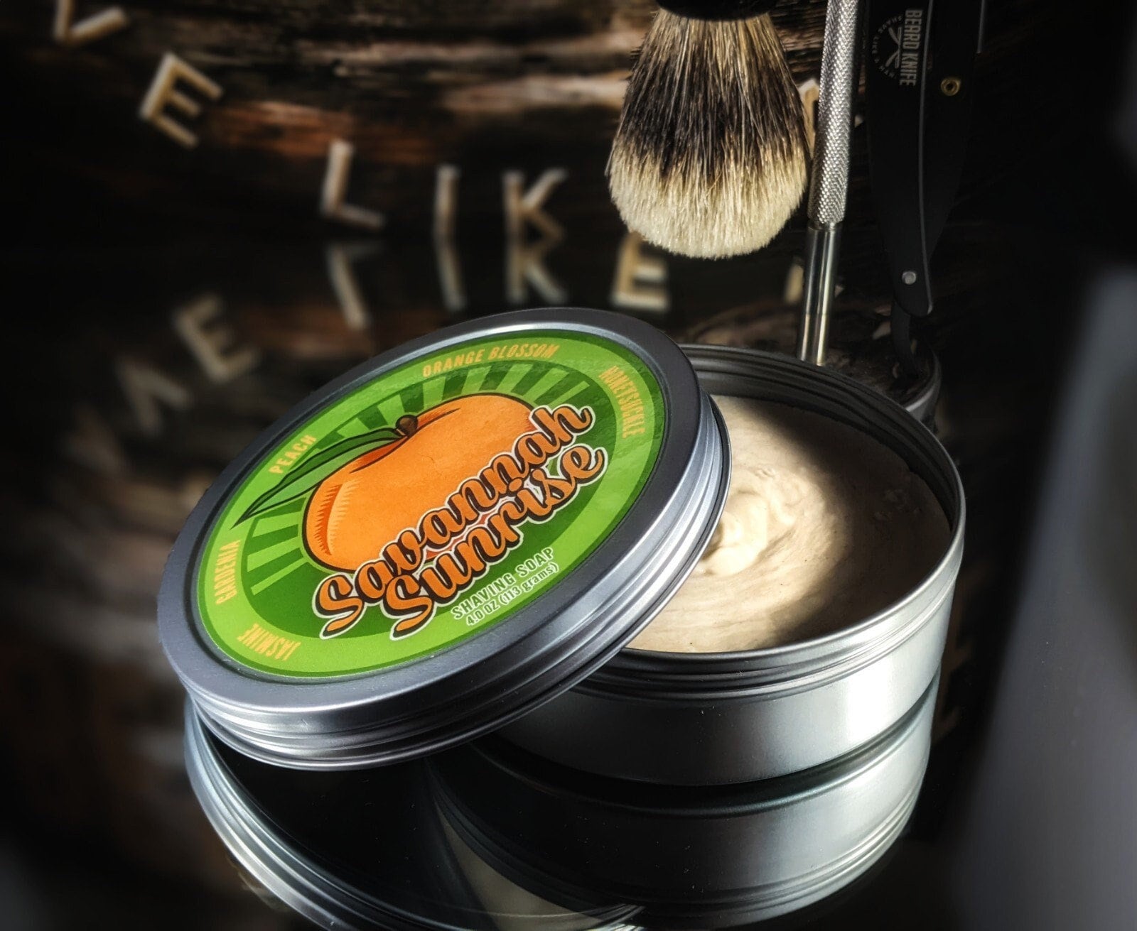 Dr. Jon's Savannah Sunrise Vegan Shaving Soap 4oz Natural Shaving Soap