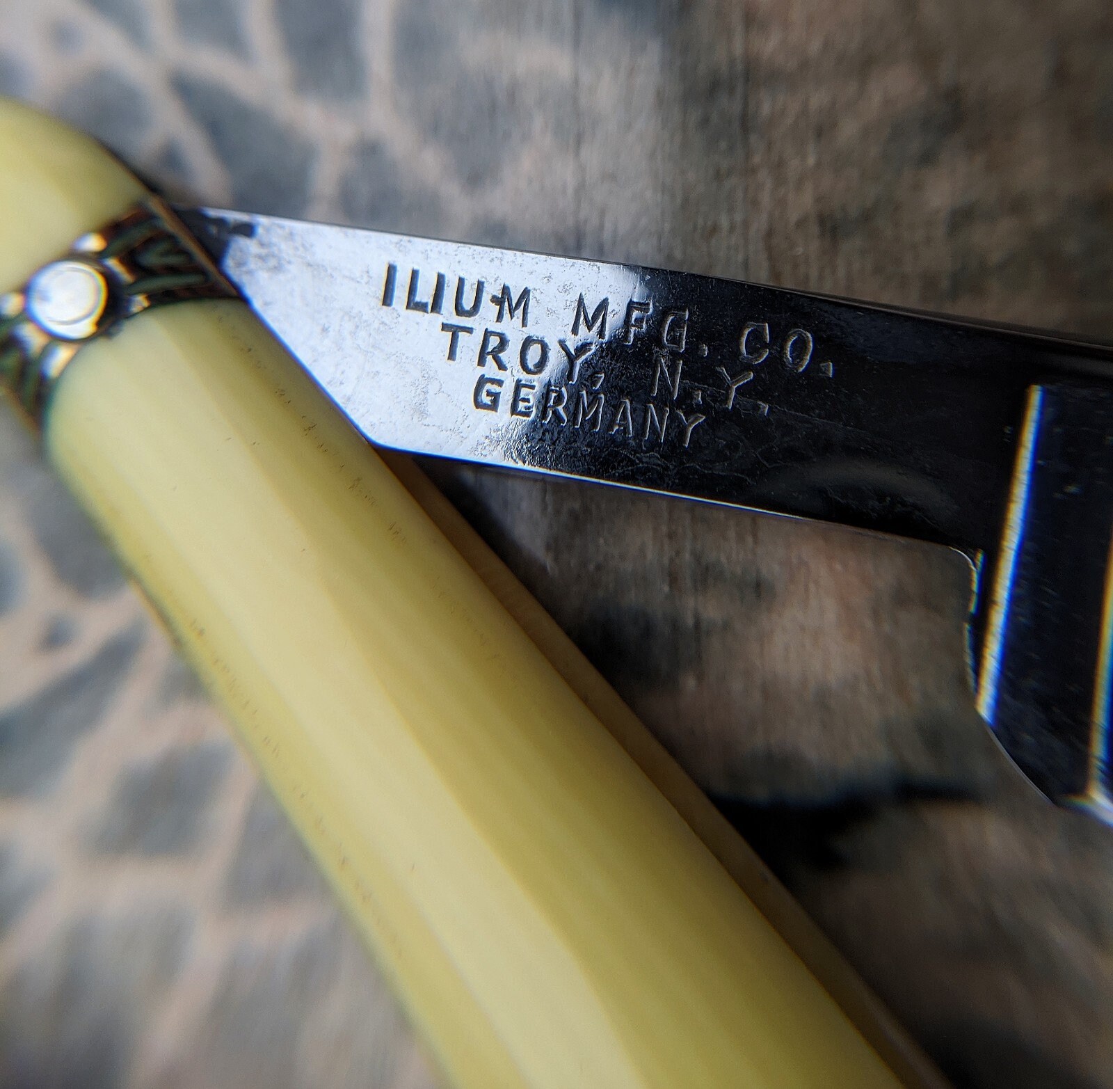 6/8 DELITE Straight Razor Shave Ready Antique Vintage Ornate Troy New ...