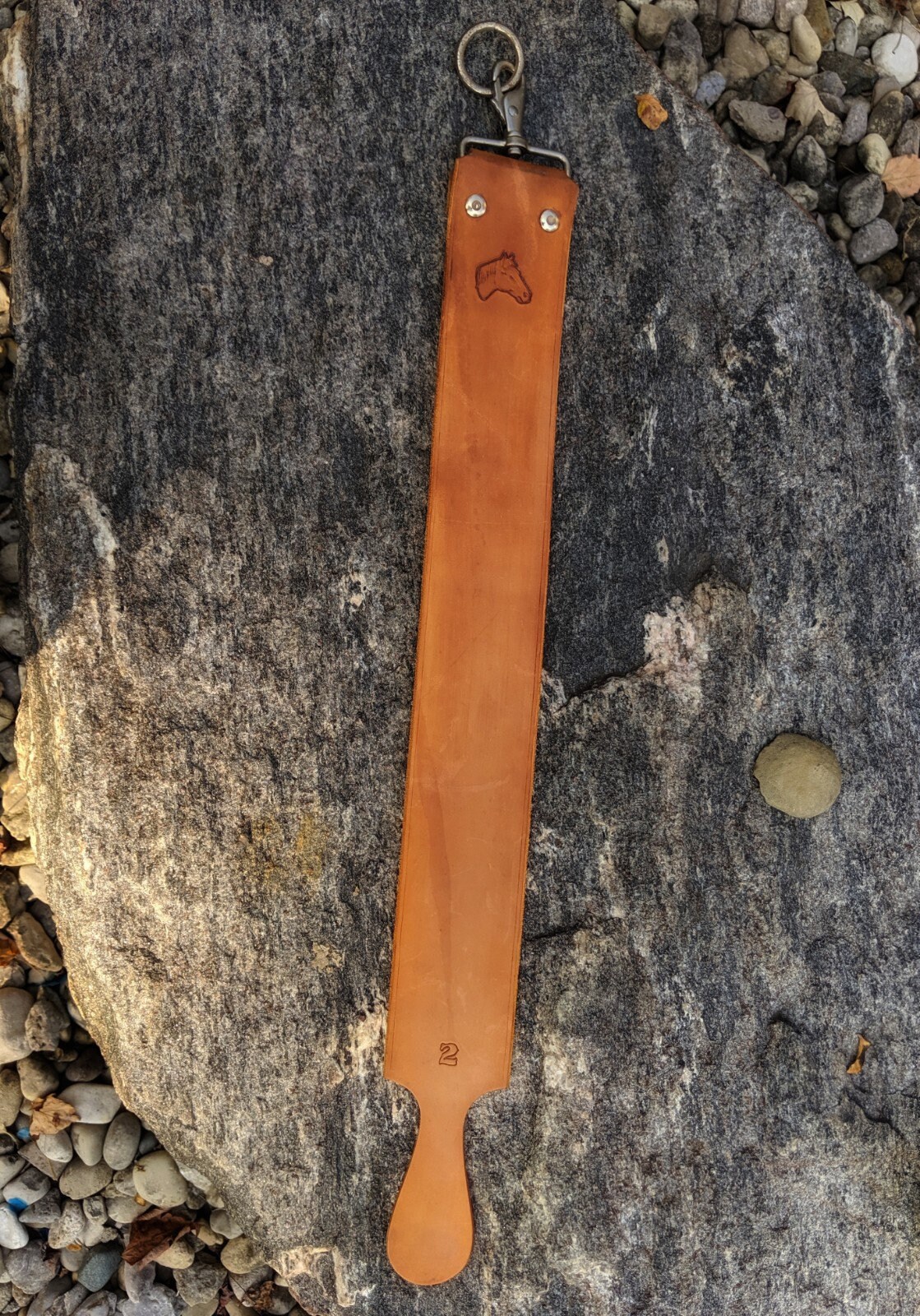 Vintage Natural Horse Head 2 Barber Razor Strop 22 X 2 1/2