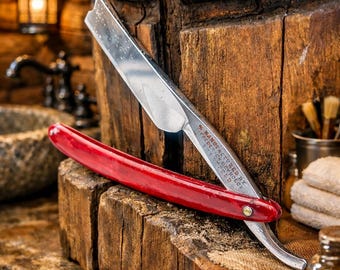 Vintage Straight Razor Frederick Reynolds  13/16” Smiling Barber Notch custom scales