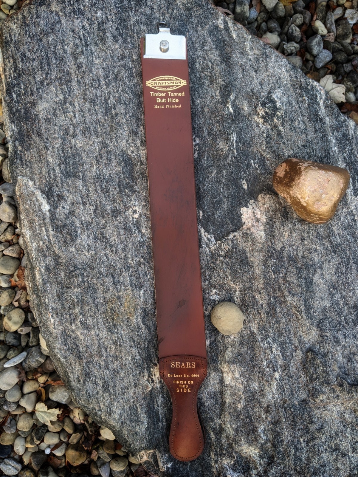 Vintage Sears Barber Strop Leather Straight Razor Sharpener 9604