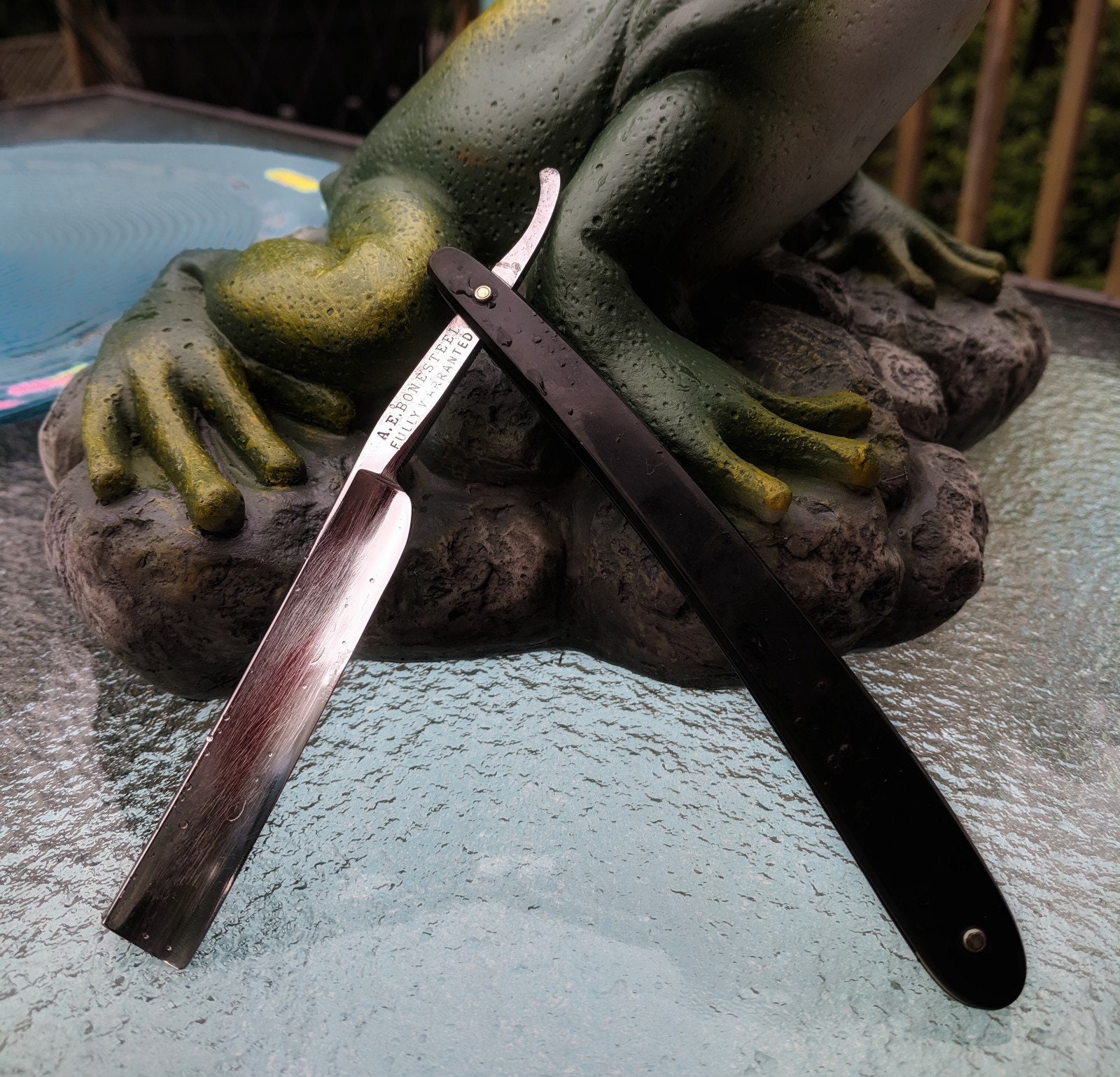 Little Boker Straight Razor Shave ready