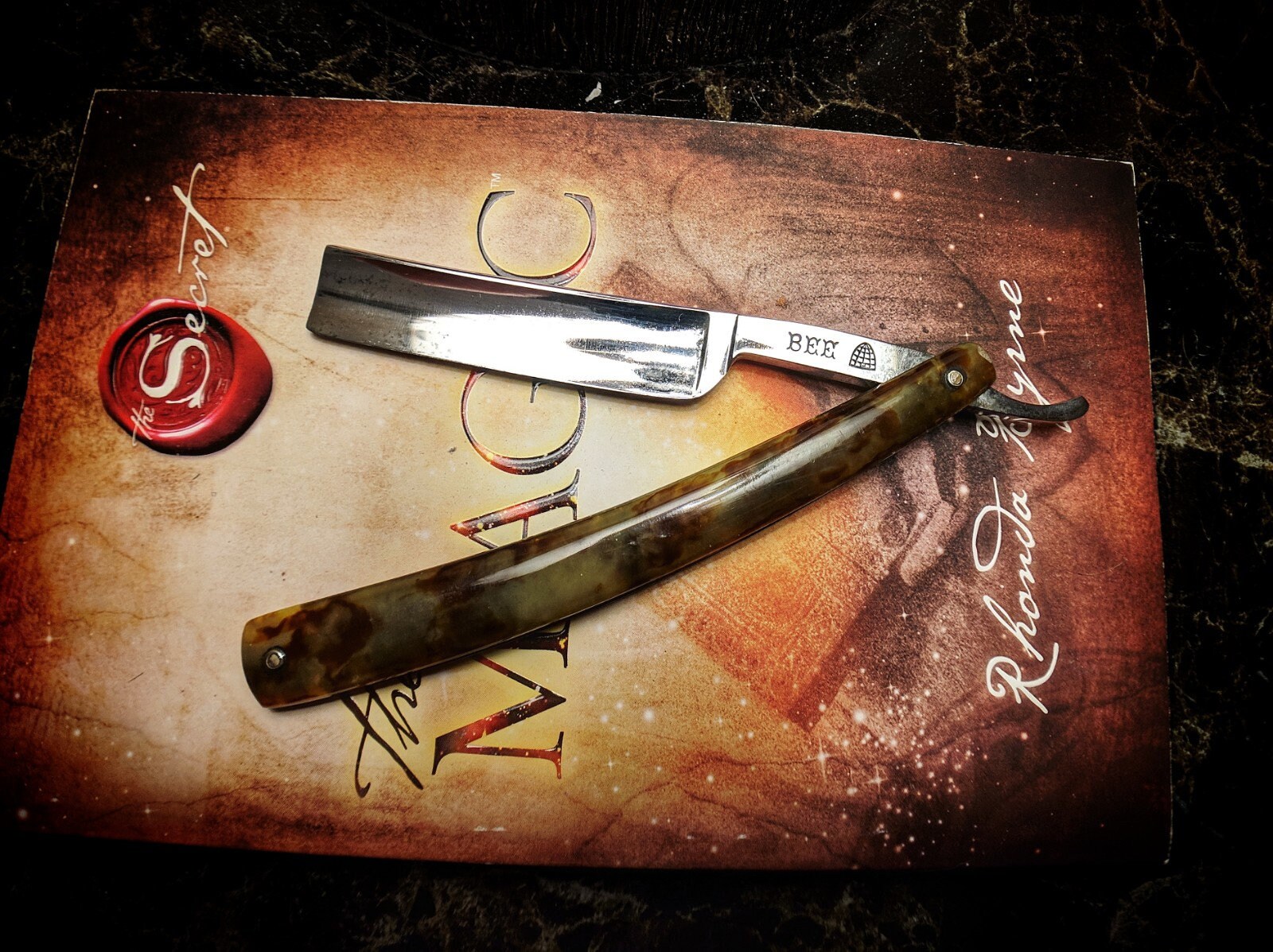 Bee German Straight Razor Salt Lake City Shave Ready Honey ScalesSelf care