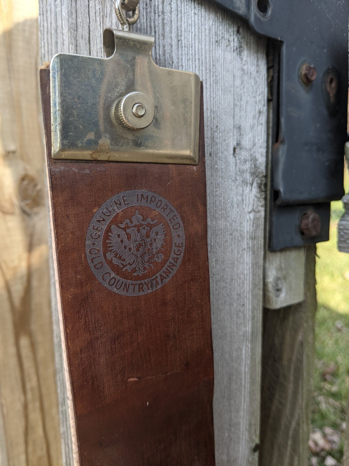 Vintage Leather Strop 2 sided RealEdge 840 leather and linen