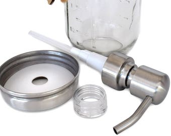 50 Packs Mason Jar Soap Dispenser-Rustproof 304 Stainless Steel Soap Pump & Lid DIY NO JARS
