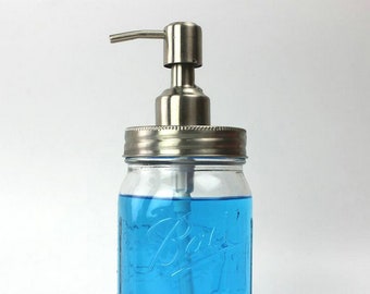 50 Packs Mason Jar Soap Dispenser-Rustproof 304 Stainless Steel Soap Pump & Lid DIY NO Jars
