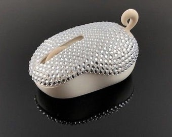 Blingustyle animal puppy design crystal optical 2.4ghz-wireless pc mouse
