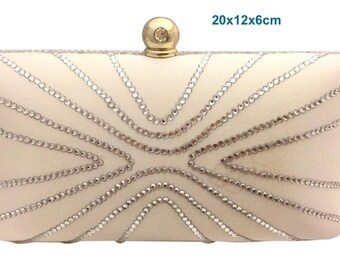 Blingustyle swarovski elements lady crystal diamante evening party clutch bag 01
