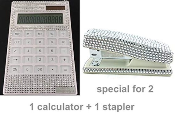 blingustyle Bling Bling Crystal Diamante 12 Digit Dual Power Calculator GOLD blingustyle Bling Bling Crystal Diamante 12 Digit Dual Power Calculator GOLD