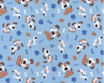Puppies in the Garden Al-3167-6 Dog cotton fabric by the yard dog fabric puppy fabric