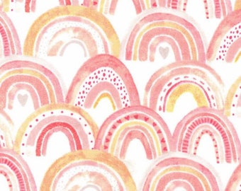 wallpapers Pastel Rainbow Cotton Fabric boho rainbow fabric etsy