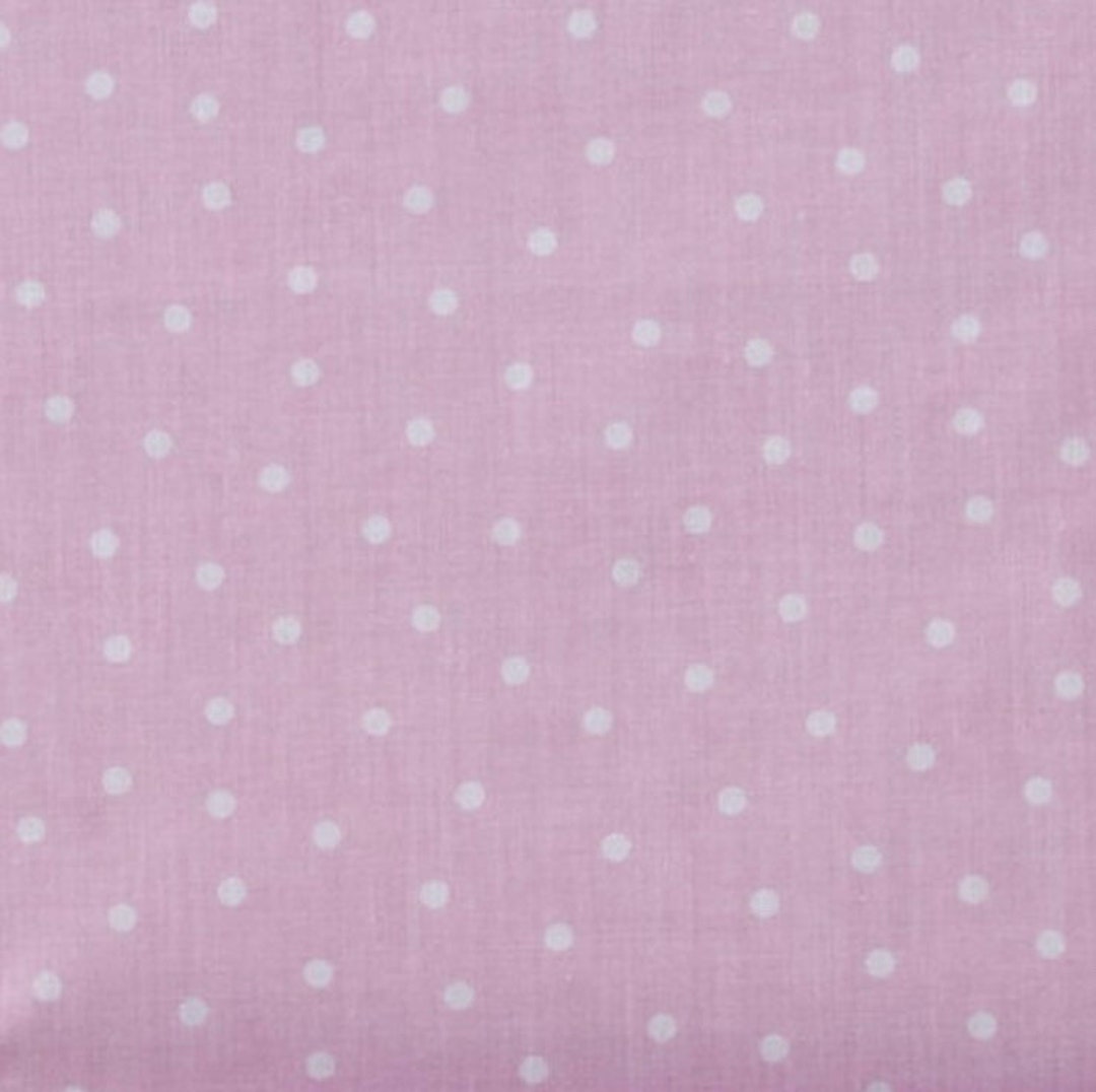 Pink Dot Cotton Fabric Pink and White Dot Cotton Fabric Fabric by the