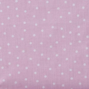 Pink dot cotton fabric-  pink and white dot cotton fabric - fabric by the yard - quilting fabric - tossed dots cotton fabric - polka dot