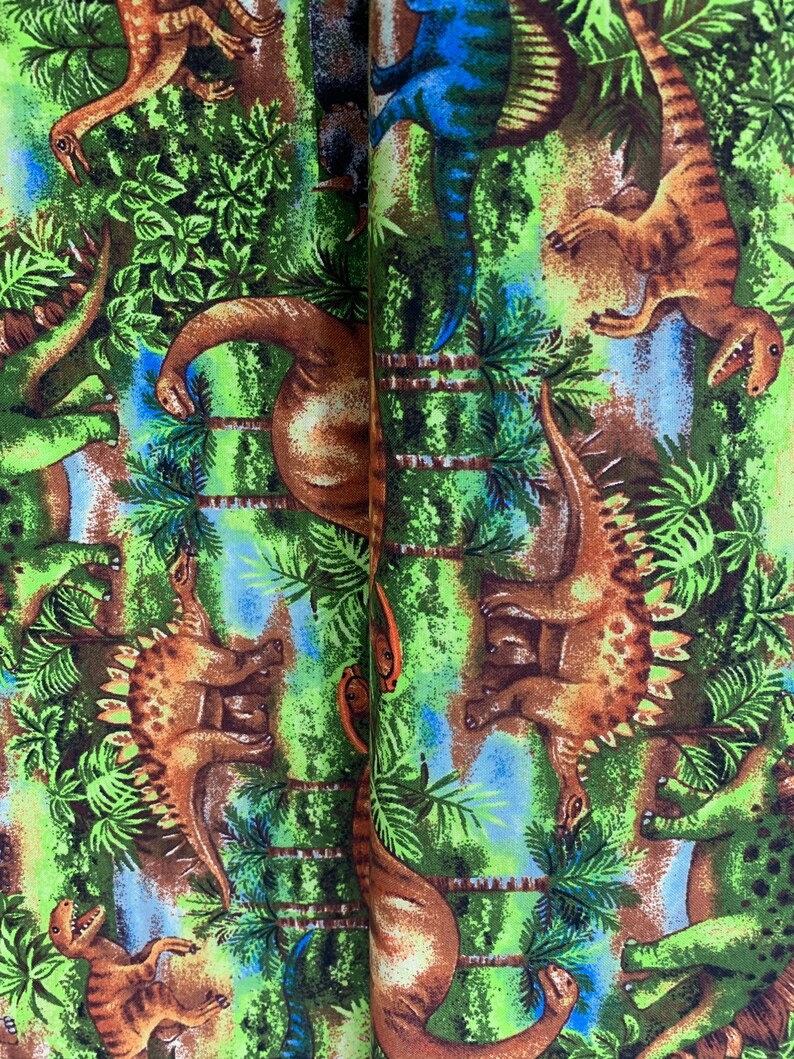 Dinosaur cotton fabric quilting fabric fabric by the yard Etsy