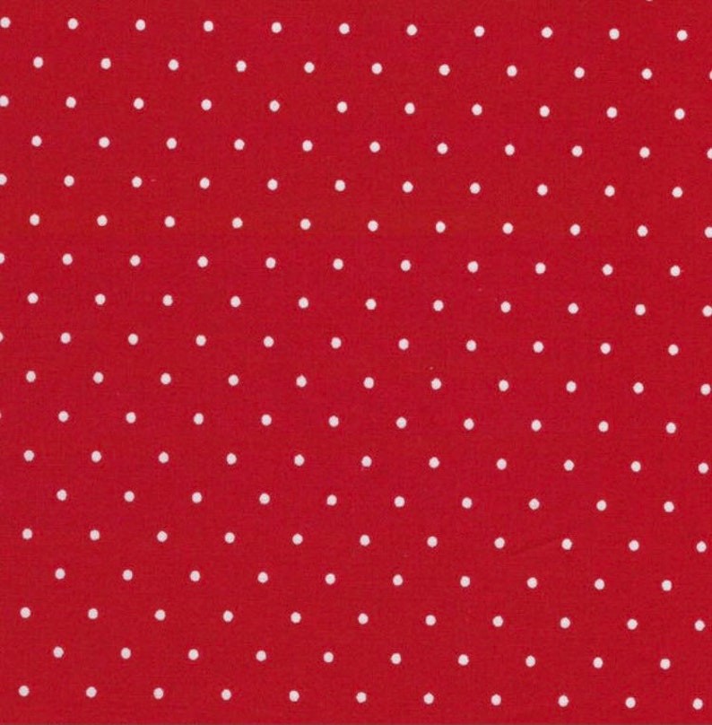 fabric by the yard red and white dot cotton fabric Swiss dot cotton fabric quilters showcase cotton fabric quilting fabric polka dot