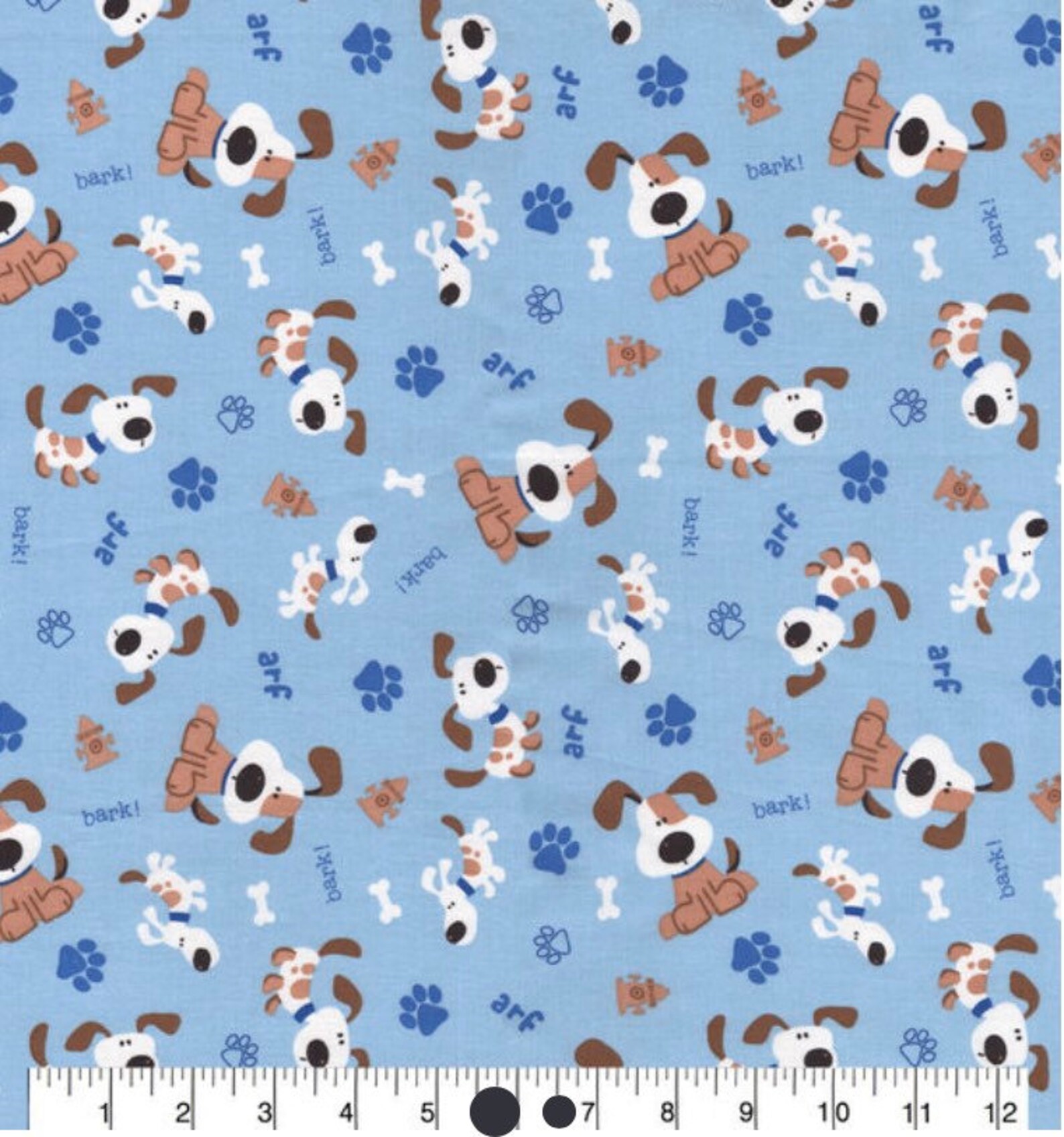 Puppy Dog Cotton Fabric Quilting Fabric Fabric by the Yard Etsy