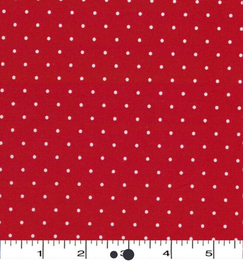 fabric by the yard red and white dot cotton fabric Swiss dot cotton fabric quilters showcase cotton fabric quilting fabric polka dot