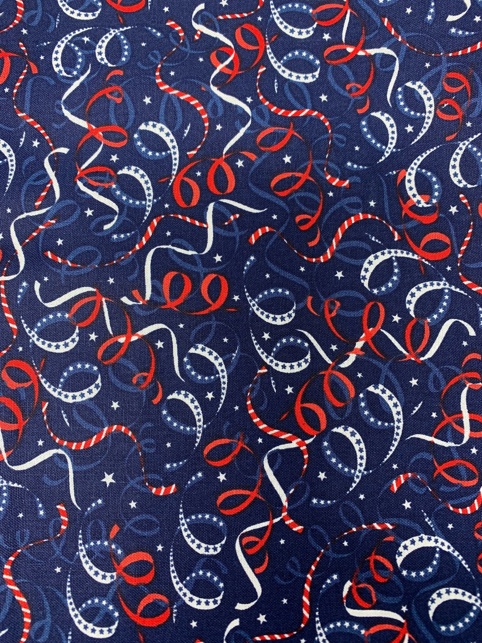 Patriotic Streamer Fabric Fabric With Stars 4th of July Etsy