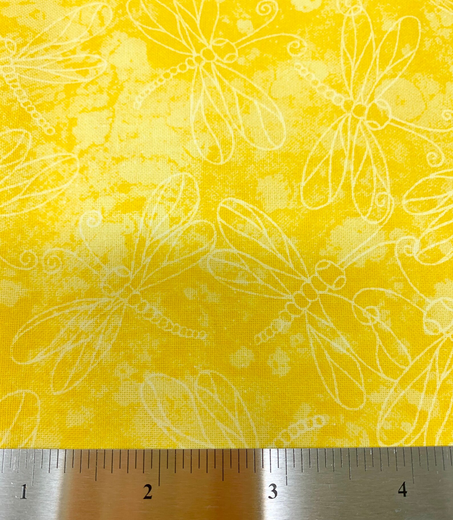 Dragonfly Cotton Fabric Yellow Dragonfly Fabric Yellow Etsy