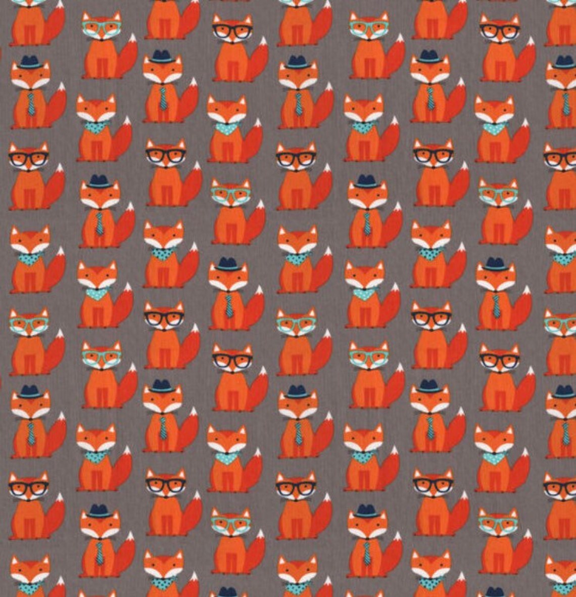 Fox Cotton Fabric Quilting Fabric Fabric by the Yard Etsy