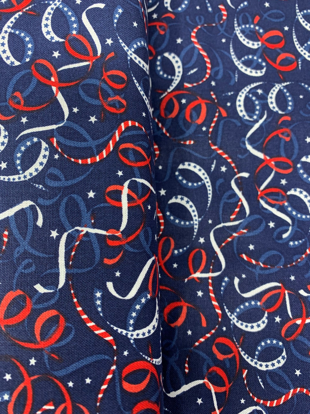 Patriotic Streamer Fabric Fabric With Stars 4th of July Fabric