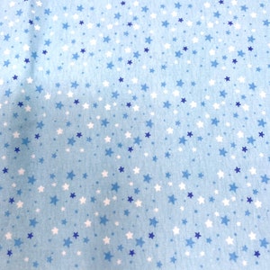 Light Blue Stars Flannel Fabric by the Yard Celestial - Etsy