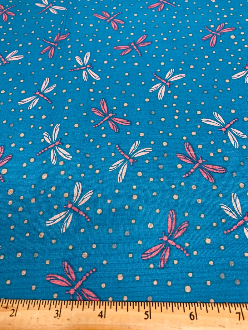 Dragonfly Fabric Quilting Fabric Fabric by the Yard Etsy