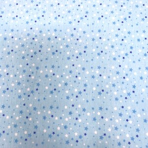 Light Blue Stars Flannel Fabric by the Yard Celestial - Etsy