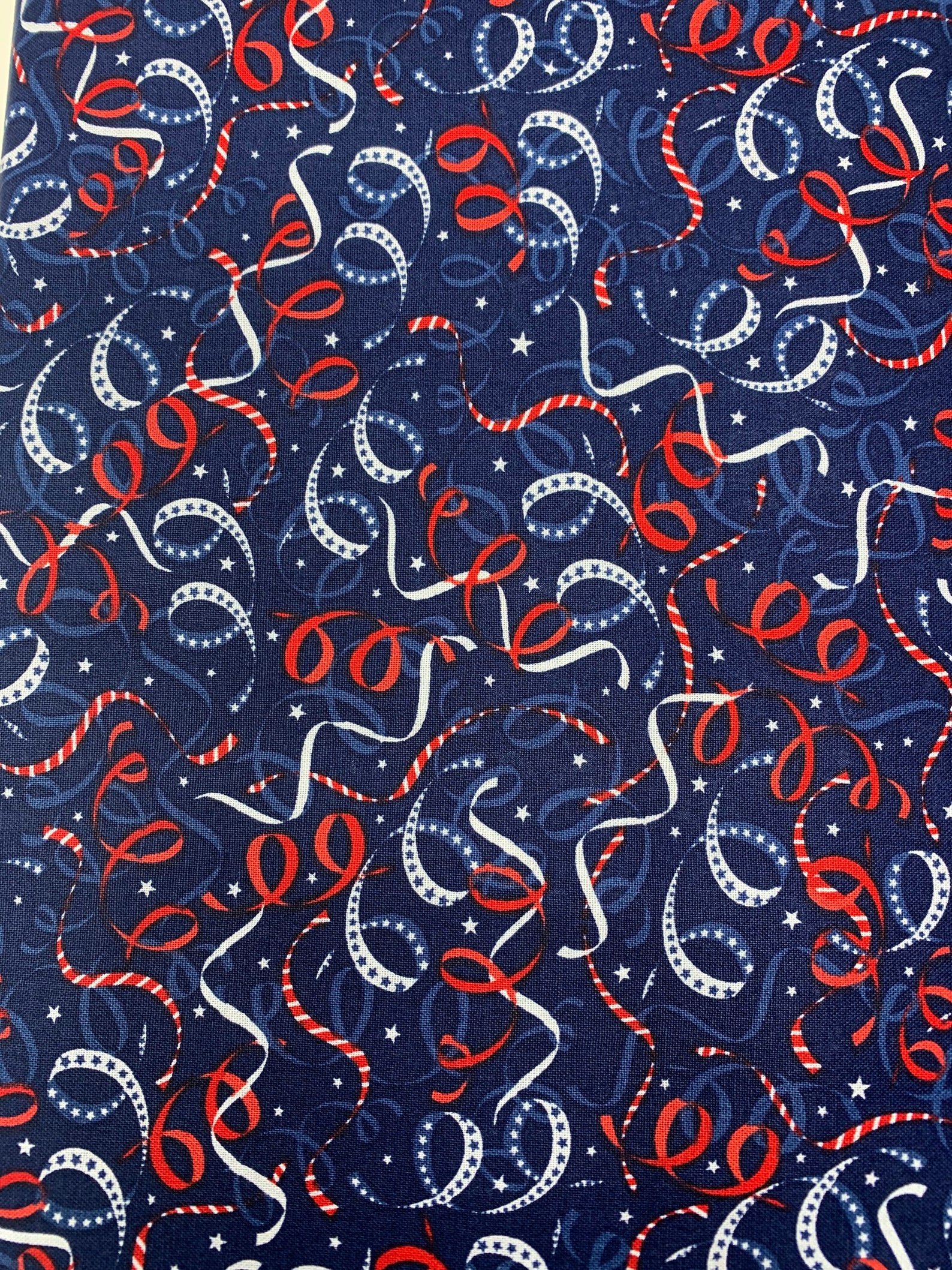 Patriotic Streamer Fabric Fabric With Stars 4th of July Etsy