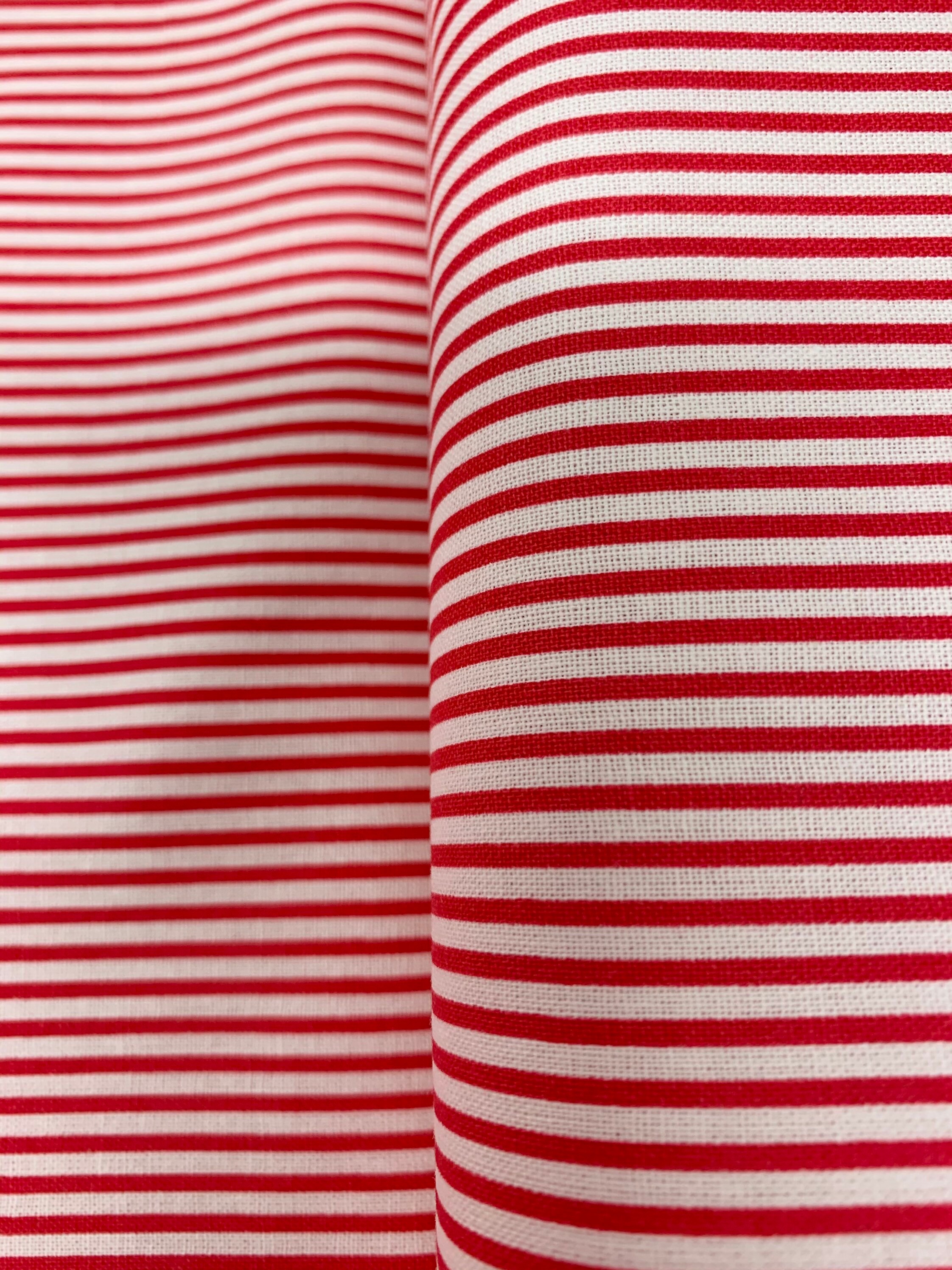 Striped cotton fabric red and white stripe quilting fabric Etsy