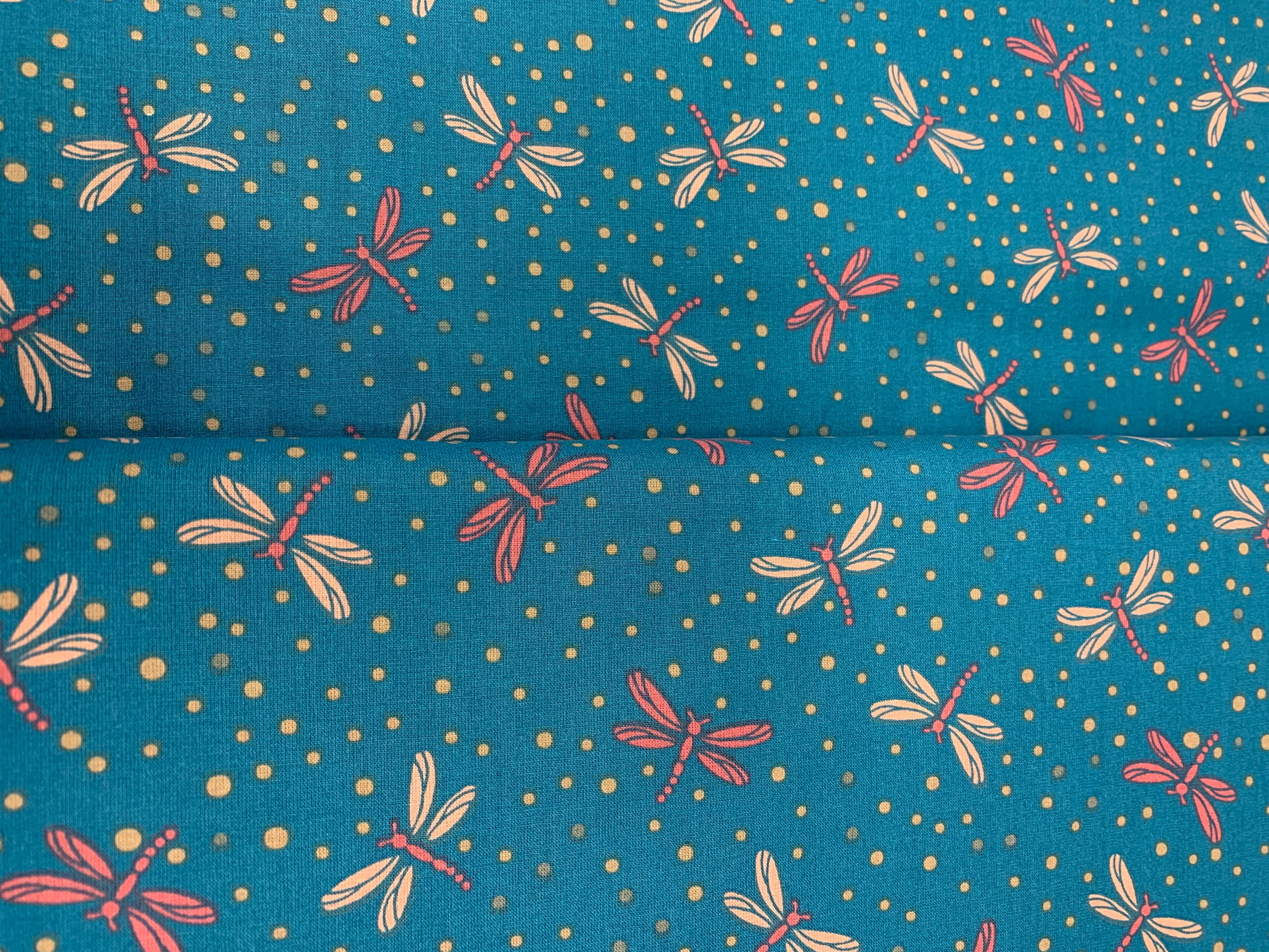 Dragonfly Fabric Quilting Fabric Fabric by the Yard Etsy