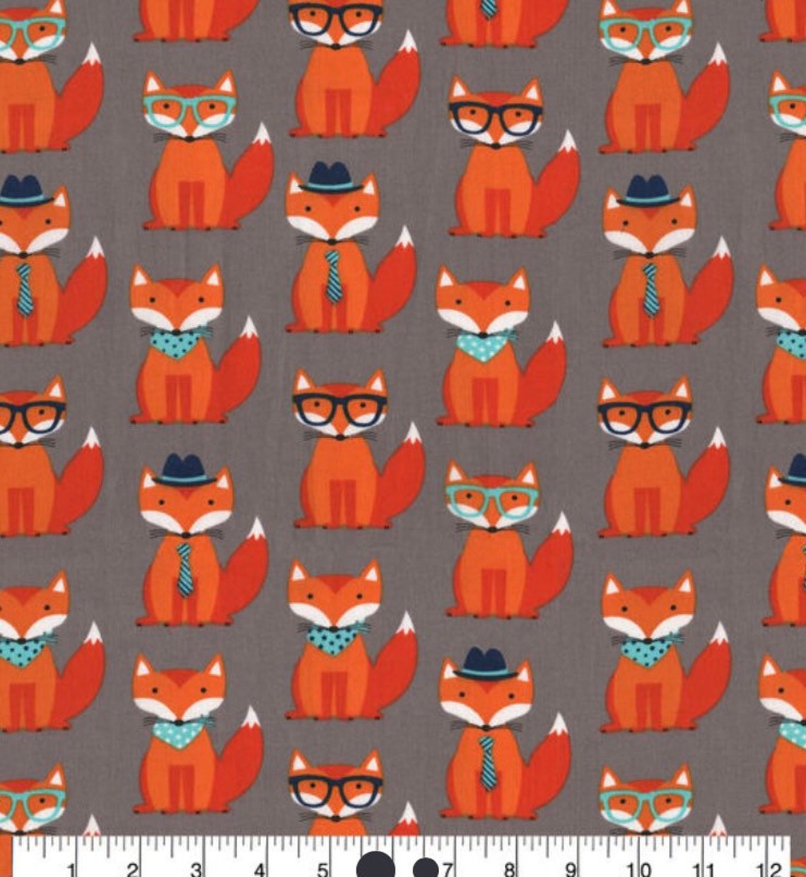 Fox Cotton Fabric Quilting Fabric Fabric by the Yard Etsy