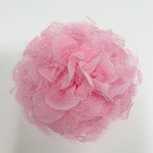 Pink lace and chiffon flowers - DIY lace flowers - flowers for baby headbands - flowers for hair clips - 4 inch flower embellishment