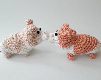 Crochet Hamster Pattern, Crochet Hamster Toy, Crochet Mini Hamster, No Sew Hamster, Cute Hamster Amigurumi Pattern, Tiny Hamster PDF crochet