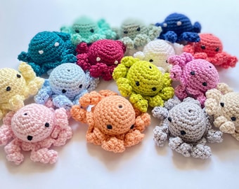 Crochet Octopus Pattern, crochet octopus keyring, Crochet Mini Octopus, No Sew Octopus, Cute Octopus Amigurumi Pattern, Octopus PDF pattern