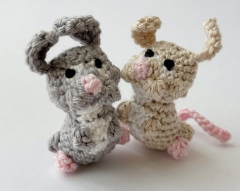 Crochet Mouse Pattern, Crochet Mouse Keychain, Crochet Mini Mouse, No Sew Mouse Toy, Cute Mouse Amigurumi Pattern, Easy Mouse PDF crochet
