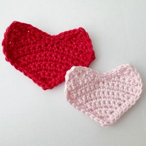 Crochet heart applique, Heart Applique Crochet Pattern, crochet flat heart, crochet heart coaster, crochet easy heart, crochet heart shape