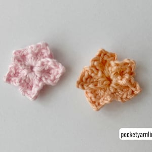 Crochet blossom flower, crochet sakura flower, cherry blossom crochet pattern, crochet pink flower, crochet cherry blossom, crochet flower