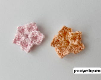 Crochet blossom flower, crochet sakura flower, cherry blossom crochet pattern, crochet pink flower, crochet cherry blossom, crochet flower