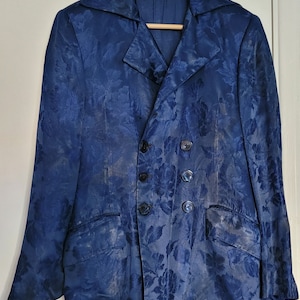 Vintage Original 1960’s Brent & Collins Carnaby Street Take 6 silk (??) Flock / Paisley Jacket Coat