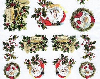 Santa//Father Christmas sew on motif Knitting//Sewing//Crafts//card making
